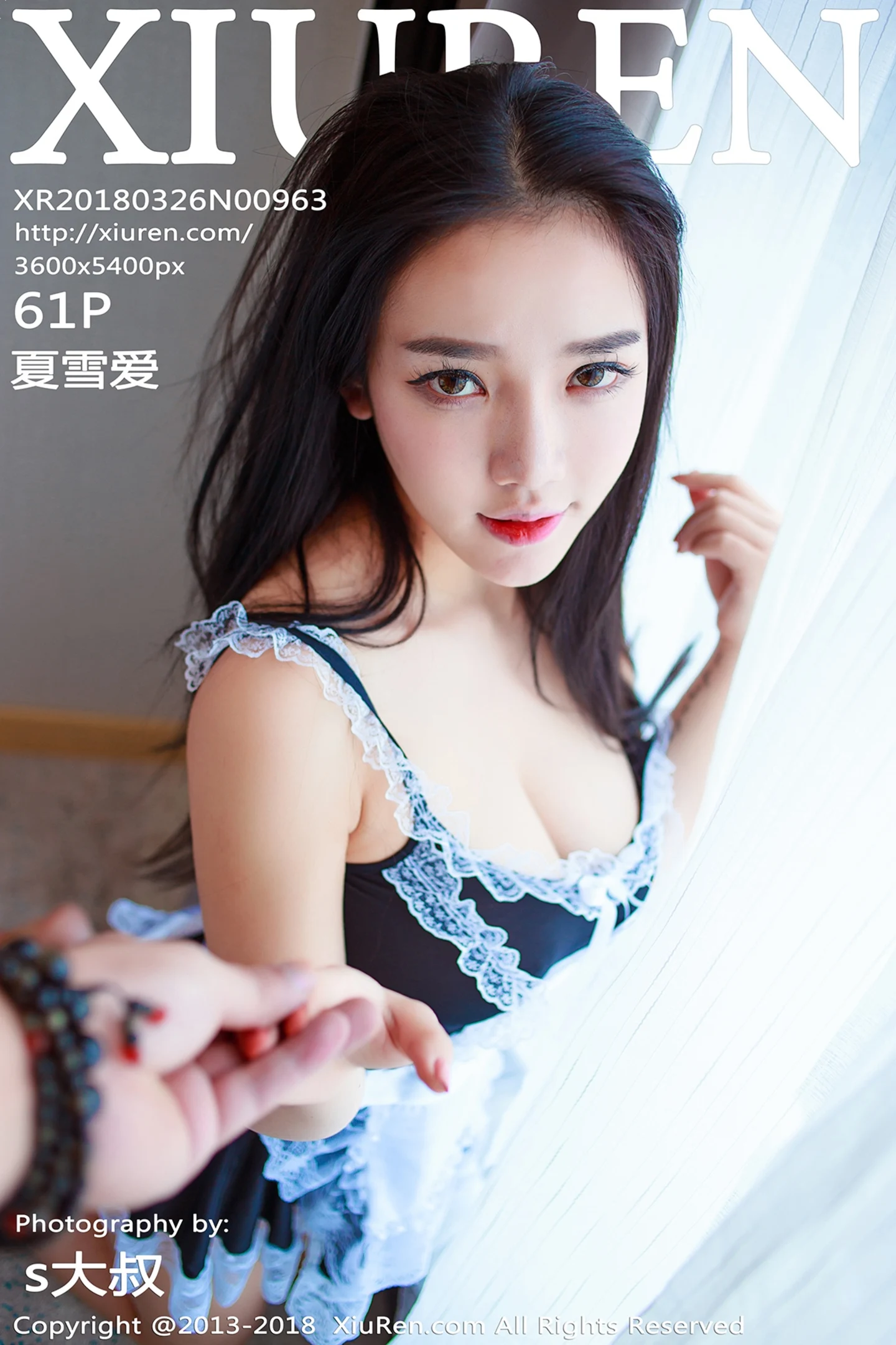 [XiuRen秀人网]No.963_嫩模夏雪爱私房性感女仆装半脱双手捧豪乳撩人诱惑写真60P-秀人网 - XiuRen.Pro